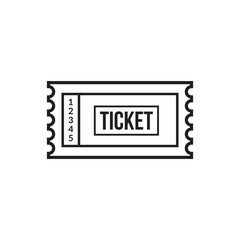 Flat Ticket icon symbol vector Illustration.