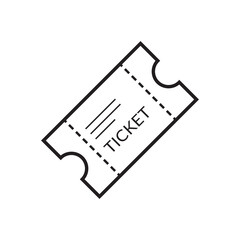 Flat Ticket icon symbol vector Illustration.