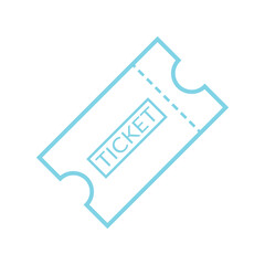 Flat Ticket icon symbol vector Illustration.