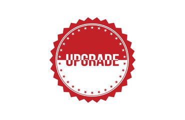 Upgrade red ribbon label banner. Open available now sign or Upgrade tag.