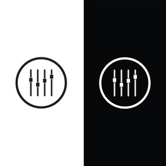 Mixer audio icon vector logo design template