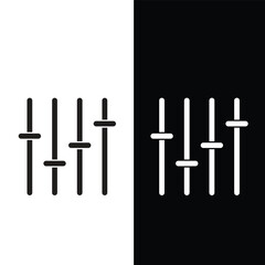 Mixer audio icon vector logo design template