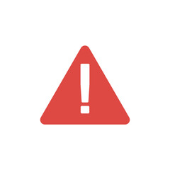 Warning sign icon on yellow background.