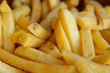 detail shot of French Fries on table 