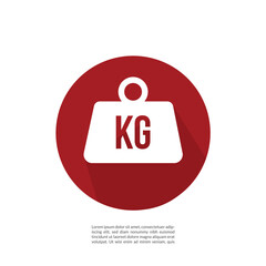 Weight Icon in trendy flat style isolated on grey background.