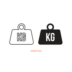 Weight Icon in trendy flat style isolated on grey background.