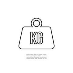 Weight Icon in trendy flat style isolated on grey background.