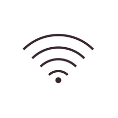 Flat WiFi icon symbol vector Illustration.