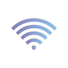 WiFi icon flat vector illustration.