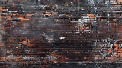 Obraz premium Old wall background with stained aged bricks