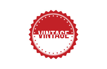 Red banner Vintage on white background.