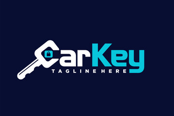car key logo, letter C concept
