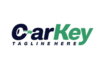 Car key lettering logo, letter C logo design