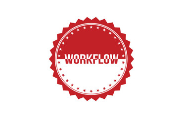 Workflow red ribbon label banner. Open available now sign or Workflow tag.