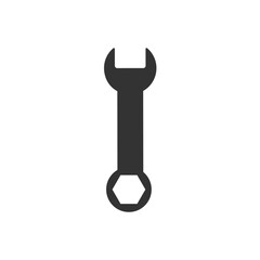 wrench icon, in trendy flat style isolated on grey background. vector illustration.