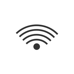 WIFI Icon in trendy flat style isolated on grey background.