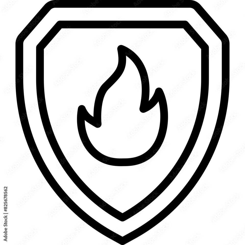 Wall mural shield icon