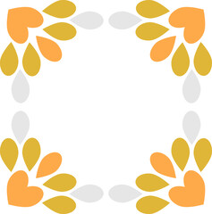 beautiful flower petal frame decoration