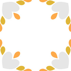 beautiful flower petal frame decoration