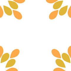 beautiful flower petal frame decoration