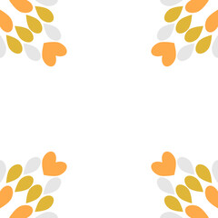 beautiful flower petal frame decoration