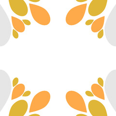 beautiful flower petal frame decoration