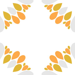 beautiful flower petal frame decoration