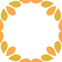 beautiful flower petal frame decoration