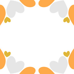 beautiful flower petal frame decoration