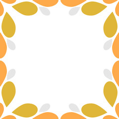 beautiful flower petal frame decoration