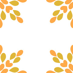 beautiful flower petal frame decoration