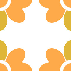 beautiful flower petal frame decoration