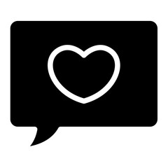 Chat bubbles with heart icon