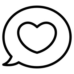 Chat bubbles with heart icon