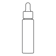 dropper bottles for cosmetic serum. Transparent glass container with eyedropper cap for collagen product. Essential oil bottle, face care treatment vial