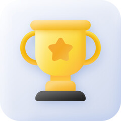  Trophy Neumorphism Style 3D Icon