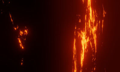 Abstract fire background. Abstract flame illustraion.