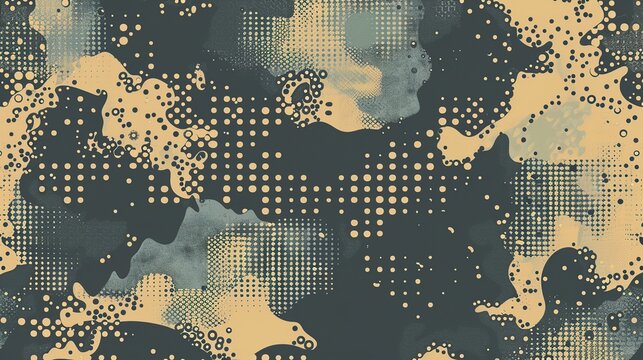 Seamless halftone camouflage abstract pattern, Military Camouflage pattern design element for Army