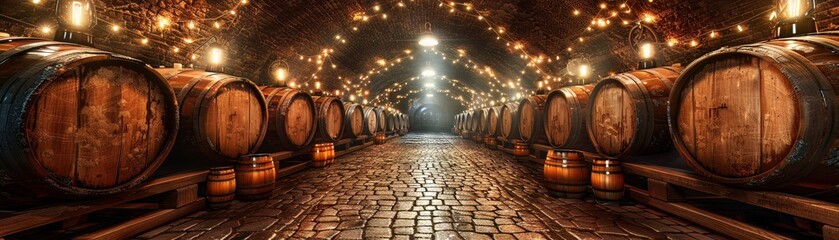 An underground beer tunnel network, where explorers discover exotic brews, celebrating International Beer Day