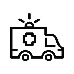 ambulance outline icon pixel perfect vector design good for website and mobile app