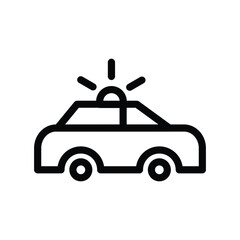 police car outline icon pixel perfect vector design good for website and mobile app
