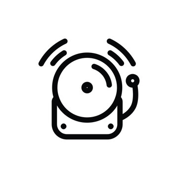 recommend clip art: fire alarm outline icon pixel perfect vector design good for website and mobile app