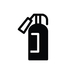 fire extinguisher solid black icon vector design good for website and mobile app