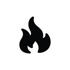 fire solid black icon vector design good for website and mobile app