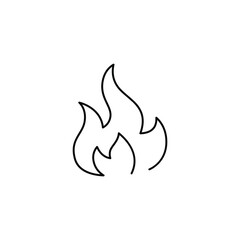 fire thin outline icon vector design good for website and mobile app