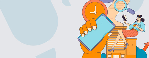 Home loan flat vector concept operation illustration
