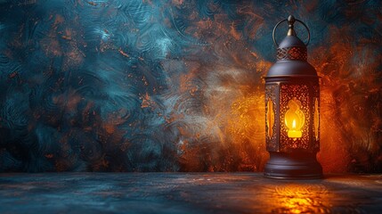 Ramadan lantern at night background