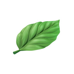 Clay Material Leaf Icon in 3D Isometric Shape on Solid Background