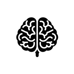 silhouette icon brain vector SVG