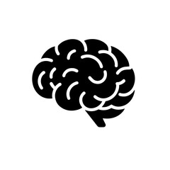 silhouette icon brain vector SVG